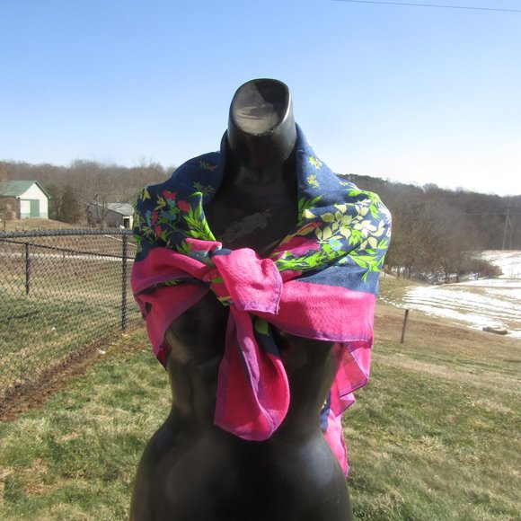 womens scarf rayon made in Italy - Picture 2 of 2